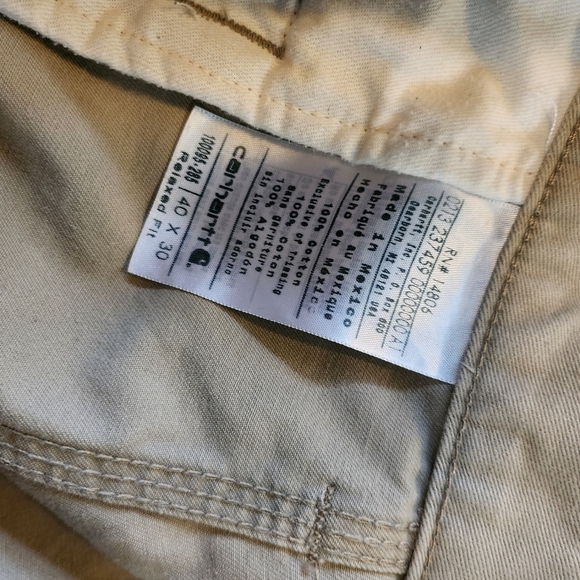 Carhartt Rugged Work Khaki 40×30 Relaxed Fit - Picture 8 of 8